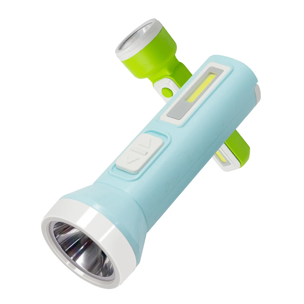 China Manufacturer Portable Emergency Light Plastic Flashlight torch Light Battery Powered Led Flashlight