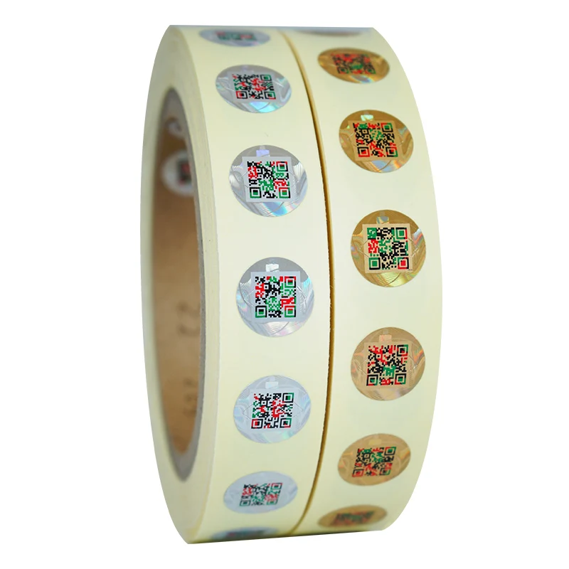 Custom Anti-counterfeit Tags Self-adhesive AI Recognition Security Label Hologram Structure 3D QR Code Stickers