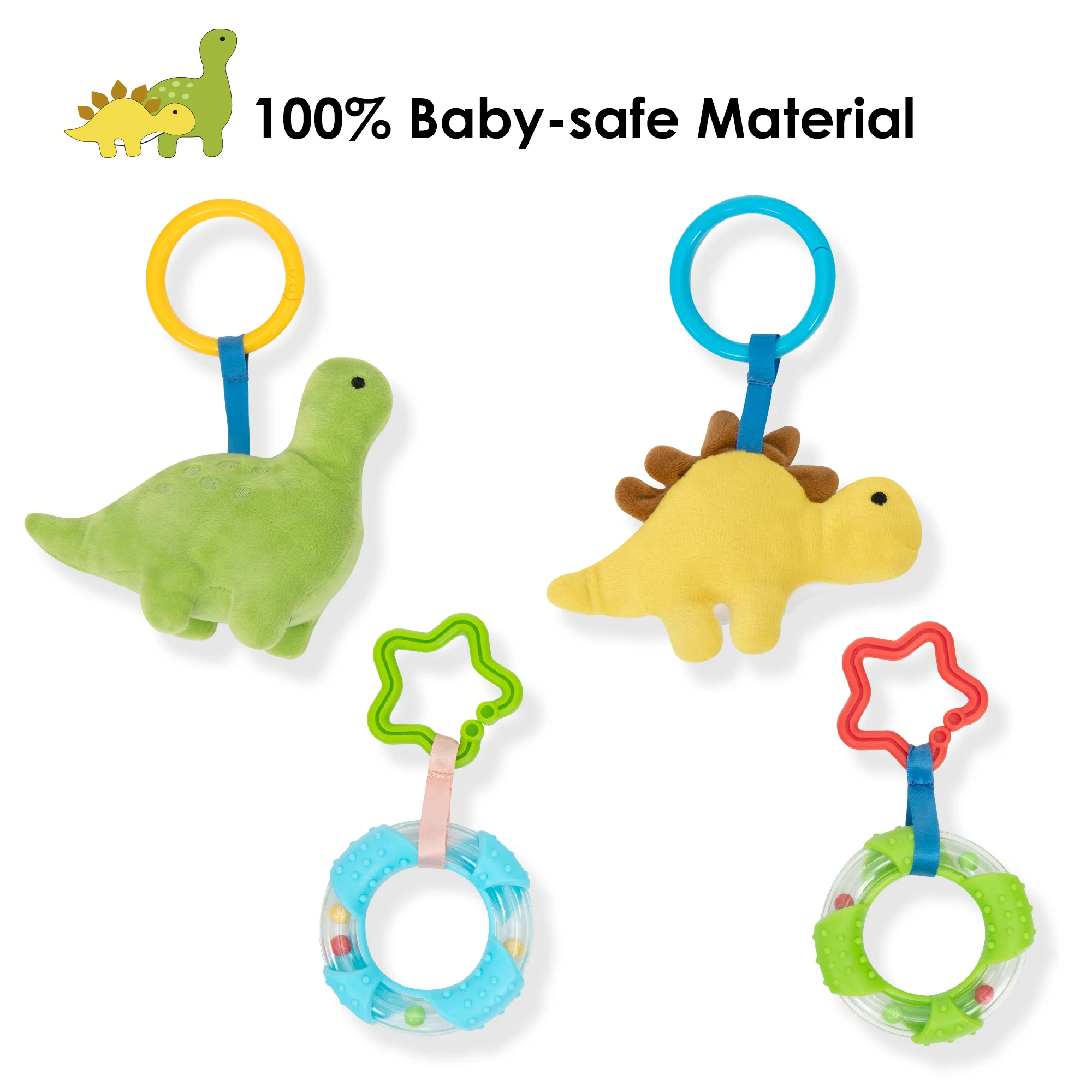 Dinosaur Washable Baby Gym Activity Center with Mat Early Development Playmats Infant Activity Play Mat