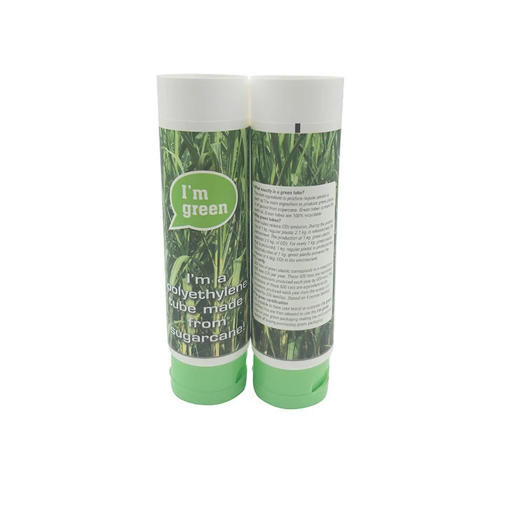 3ml - 400ml Eco Friendly Sugarcane Green PE Biobased Plastic Tube