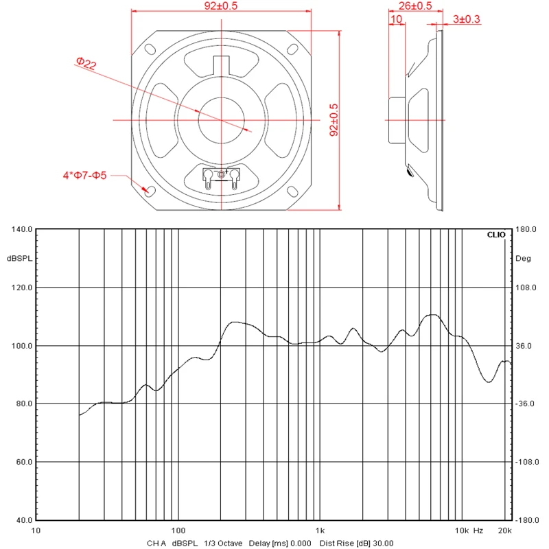 Free sample loud speaker for sound system clear sound horn paper cone 8ohm 3w 3.5 inch speaker