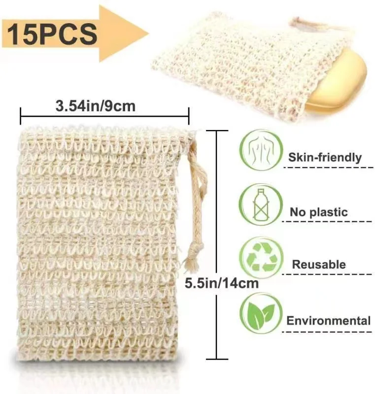 Natural Organic Exoliating Soap Bag Wholesale Sisal Soap Bag