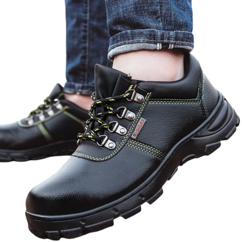Anti-slip and wear-resistant cowhide safety shoes