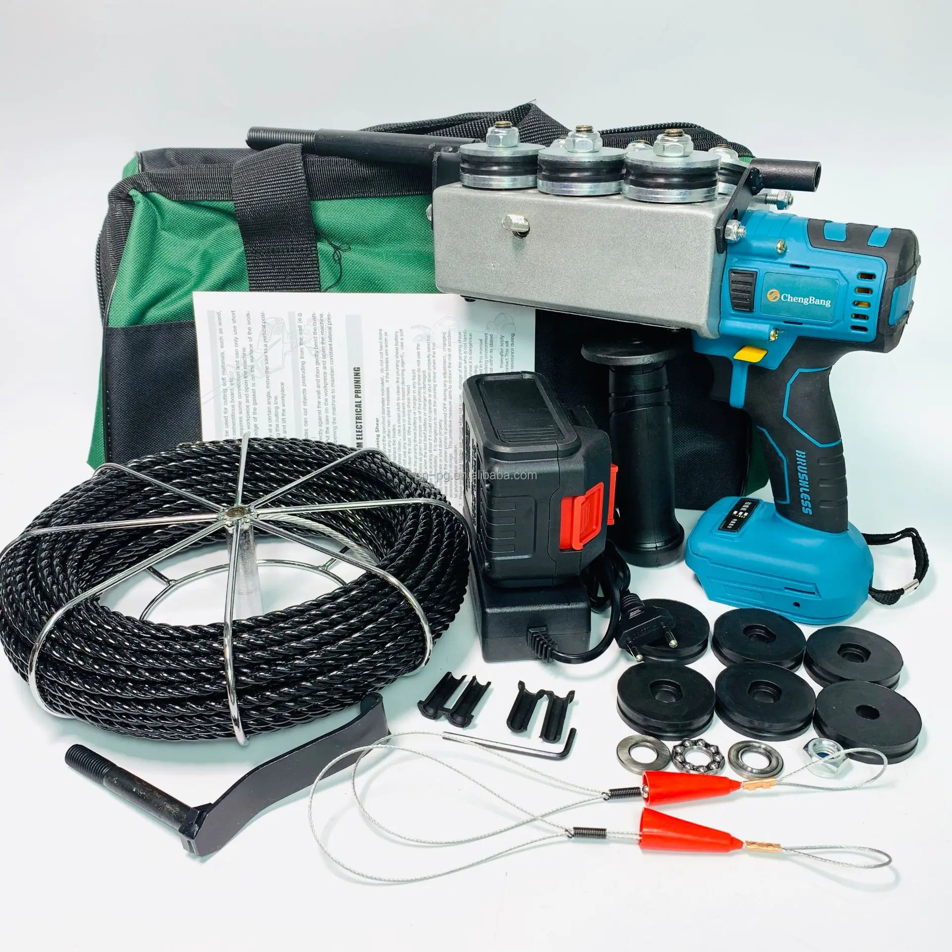 New lithium cordless stringing machine cable automatic wall lead wire electric rechargeable threading machine for electrician