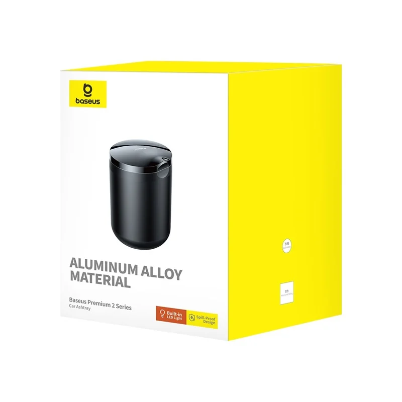 Baseus High Quality Flame Retardant Car Ashtray Portable LED Light Cigarette Smoke Ashes Holder