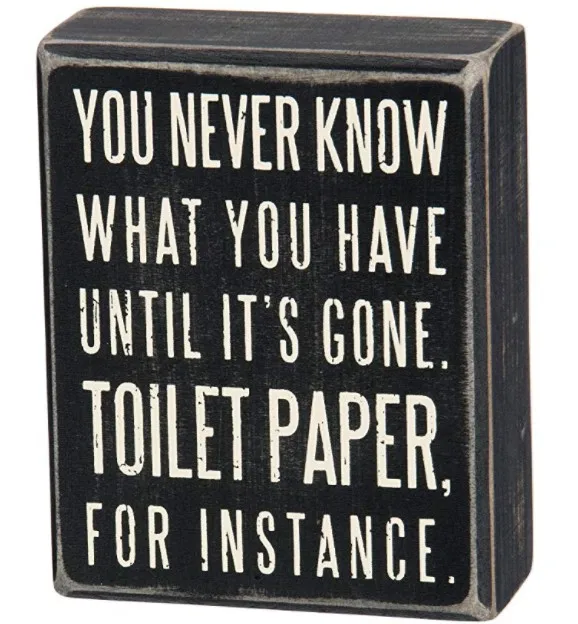 
Wooden Classic Box Sign, Home Decorative Text Slogan Display Board 