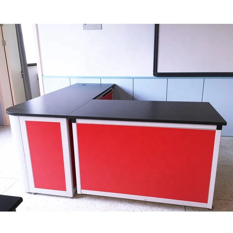 
Lab furniture metal work bench laboratory steel table with movable cabinet 