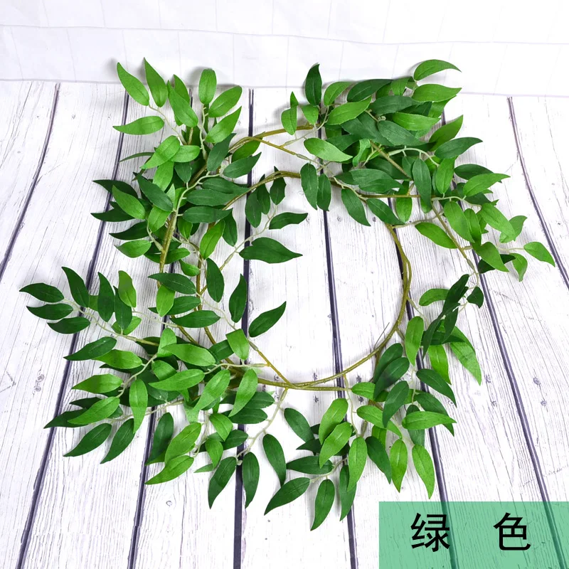 artifical willow leaf vine artificial greenery garland silk hanging plant