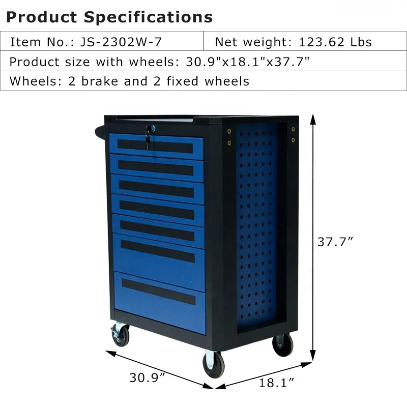 Unique Features New Design Metal Tool Cabinet Trolley Kit with 201 Pcs tools Set For garage