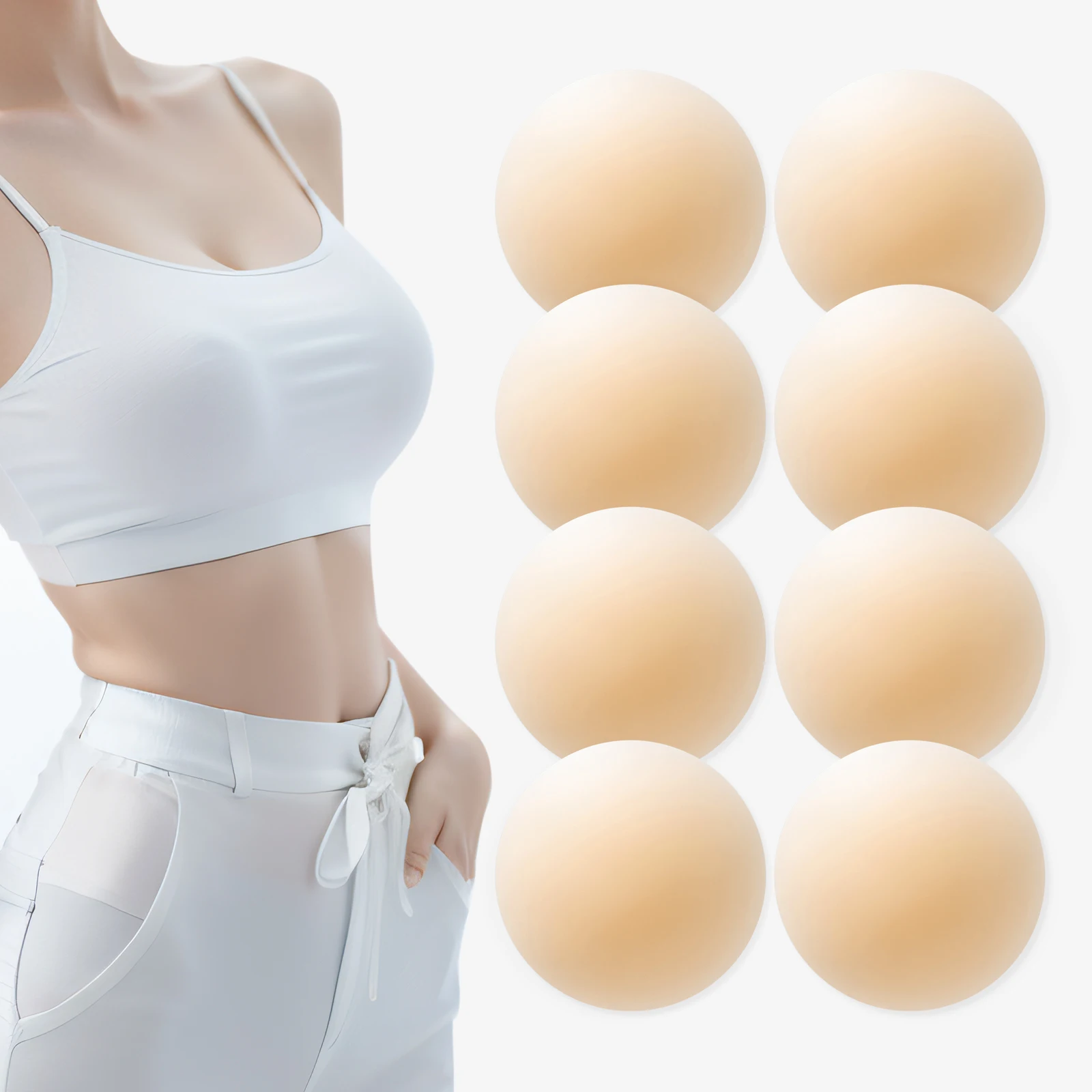 summer  swimming  Reusable Skin nude nipple cover pasties seamless pasties nipple cover adhesive silicone nipple covers