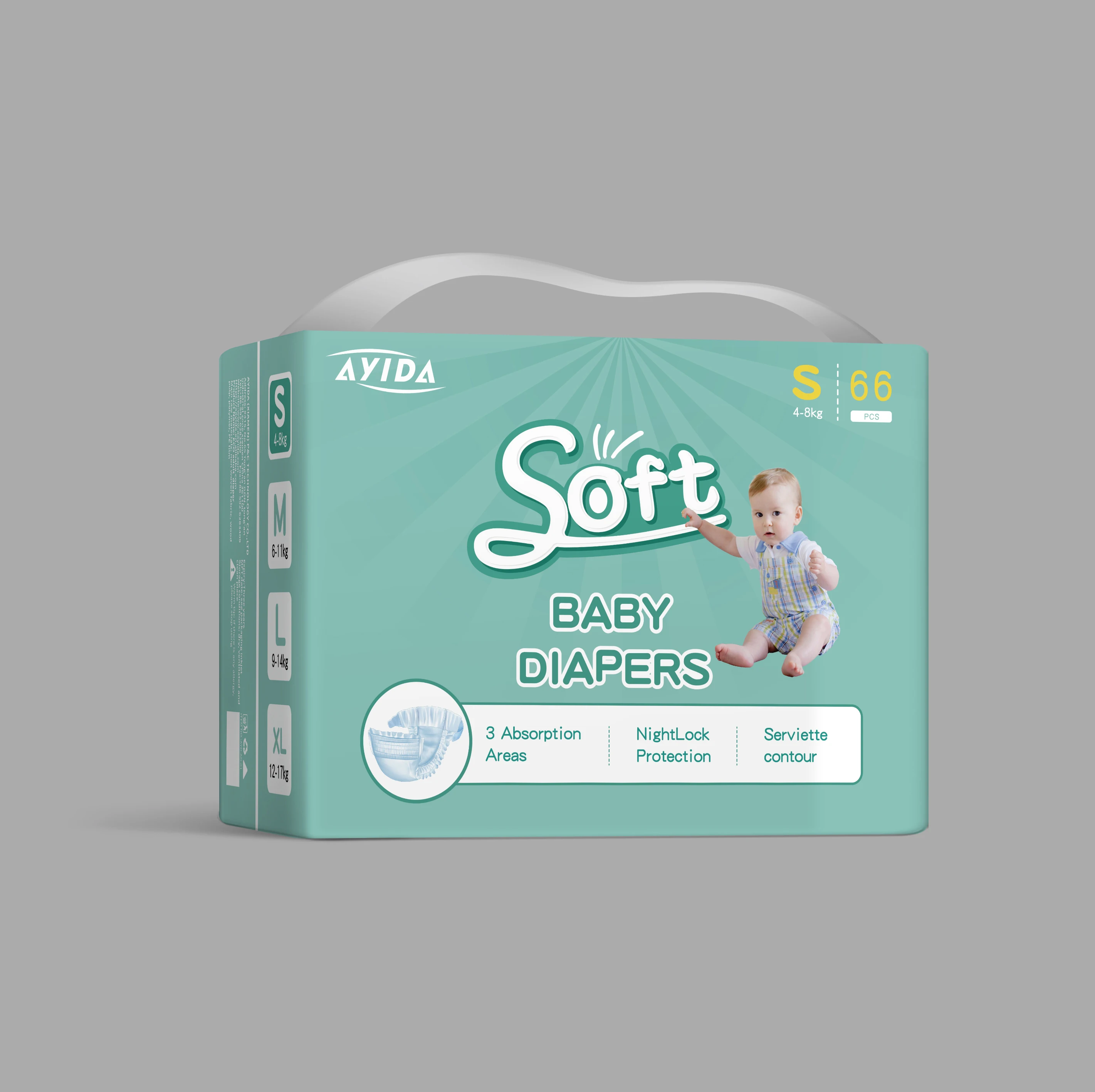 Professional high-quality disposable baby diapers exported to the manufacturer supplier