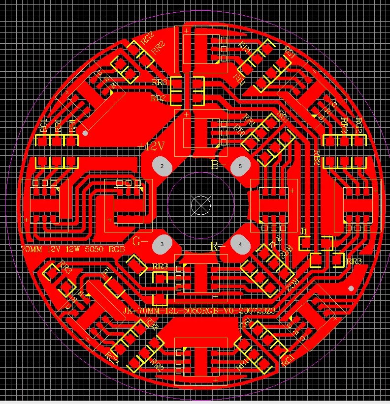 12V 12W 5050 SMD Chip Aluminum PCB Round Bulb Circuit Board White Color 7000K PCB Lighting Board LED Modules