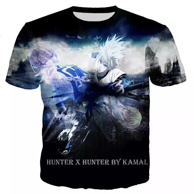 2023 New Design Wholesale customization hunter x clothes Polyester Cotton Blend anime shirts hunter x hunter
