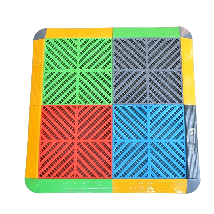 
Plastic grid floor mat for car cleaning room Indoor non-slip floor tiles 