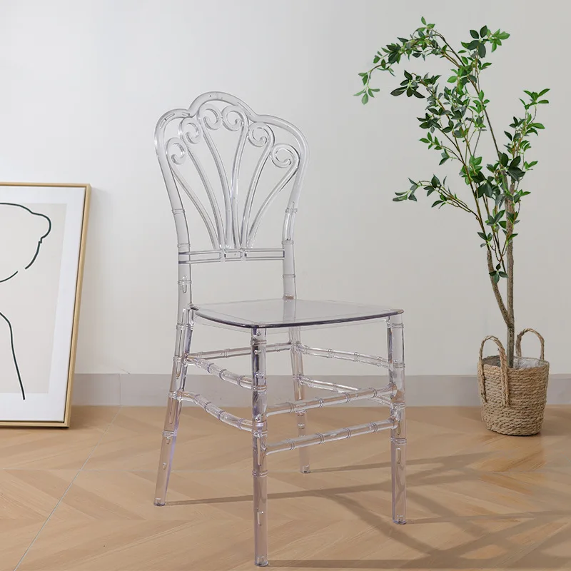 Factory wholesale PC plastic Transparent and firm material hotel canteen restaurant Wedding chair