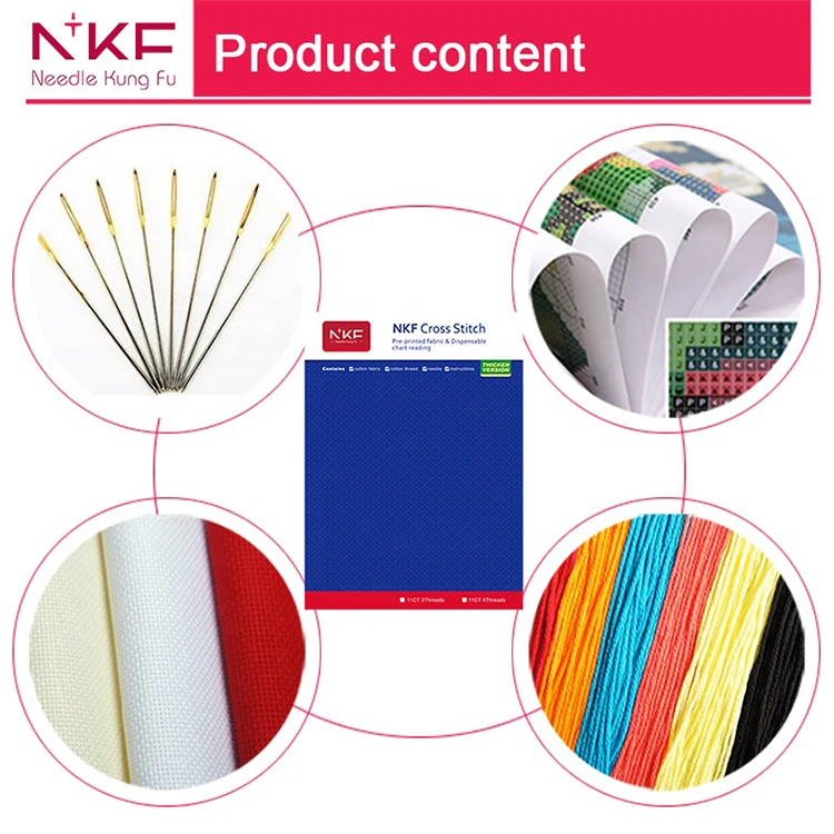 NKF professional china supplier beautiful handmade craft cross stitch
