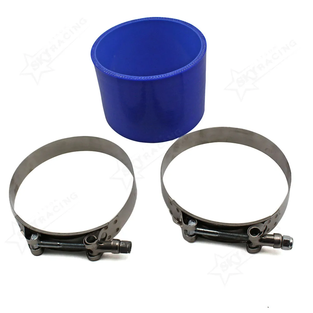 Aluminum 3 Inch Horn Cold Air Compressor Intake Suction Inlet Suction Inlet Funnel Turbo Kit