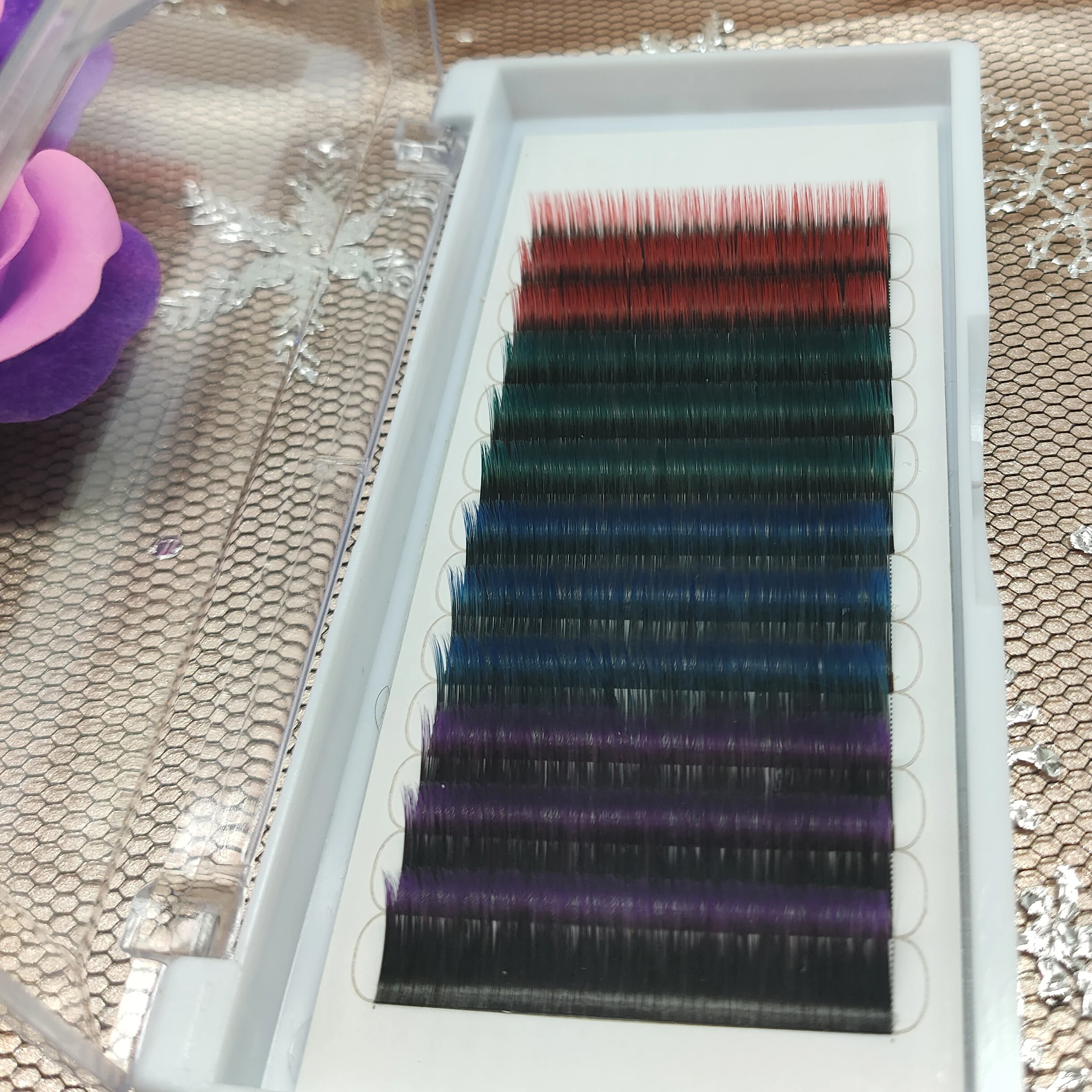 Automatic Blooming Flower Lashes Self fan eyelashes Easy Fans Eyelash Extension Matte Black