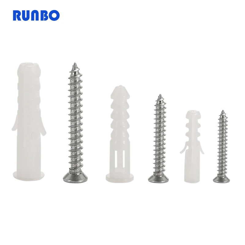 Горячая Распродажа, легко монтируемый расширительный гвоздь, настенная вилка, анкерные винтовые отверстия, заглушки, пластиковый расширительный болт