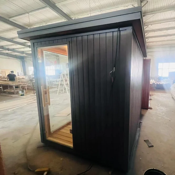 China Popular Red Cedar Outdoor Cube Sauna And Steam Rooms Most Design