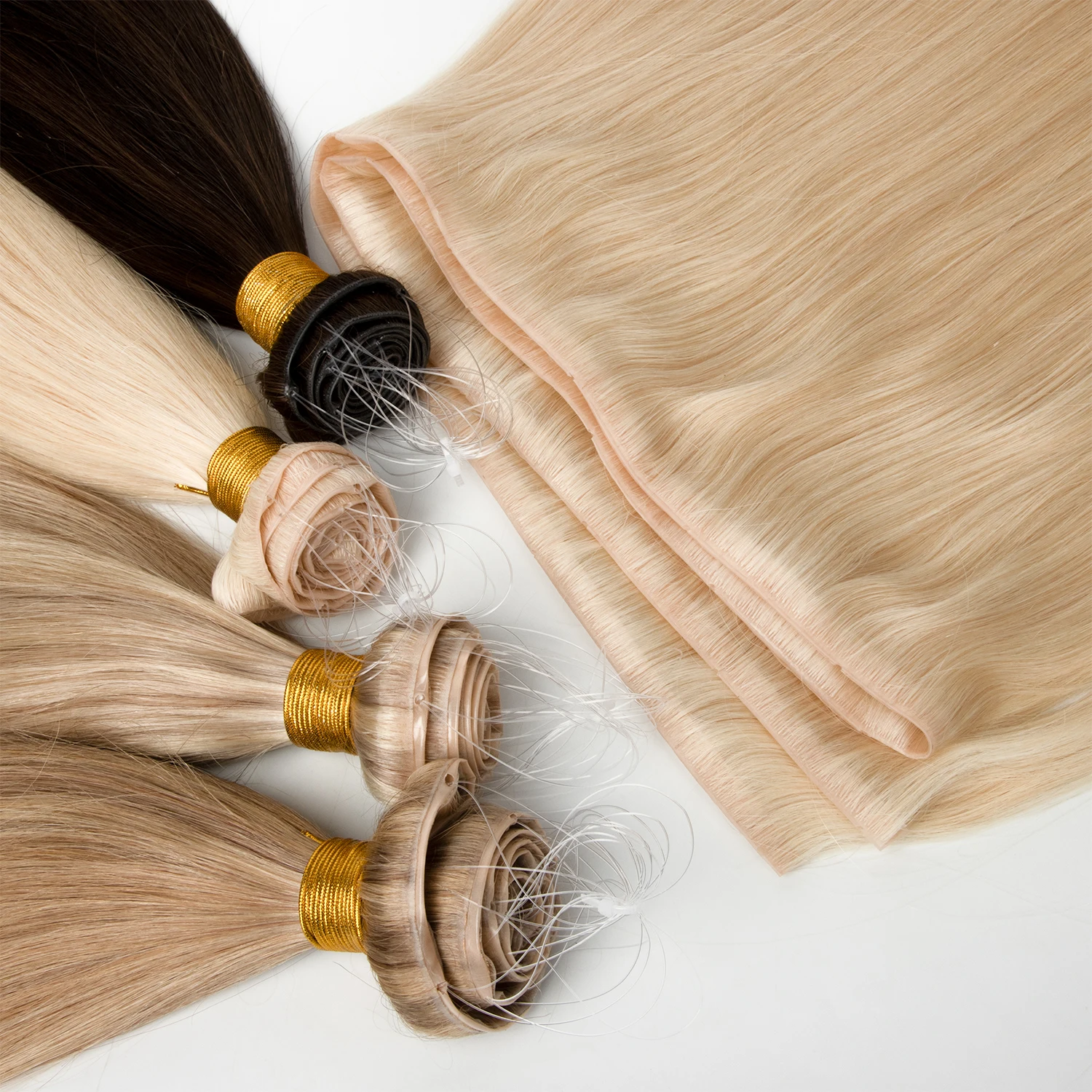 Skin PU Micro Hole Weft First Grade Human Hair Invisible Hole Weft Hair Extensions