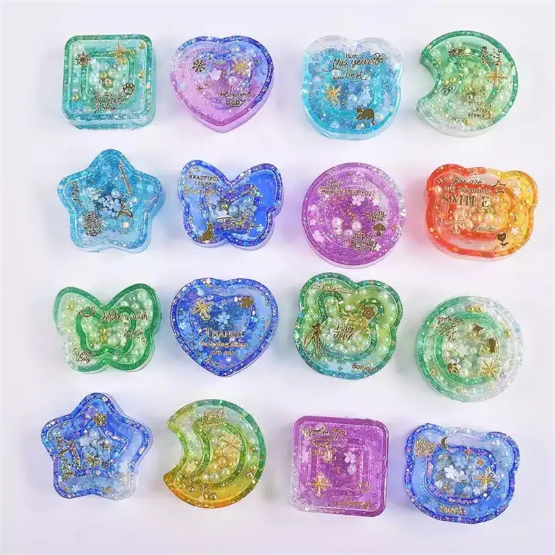 Homesun Y5804 New design bear head heart bunny butterfly star moon square round resin shaker silicone mold
