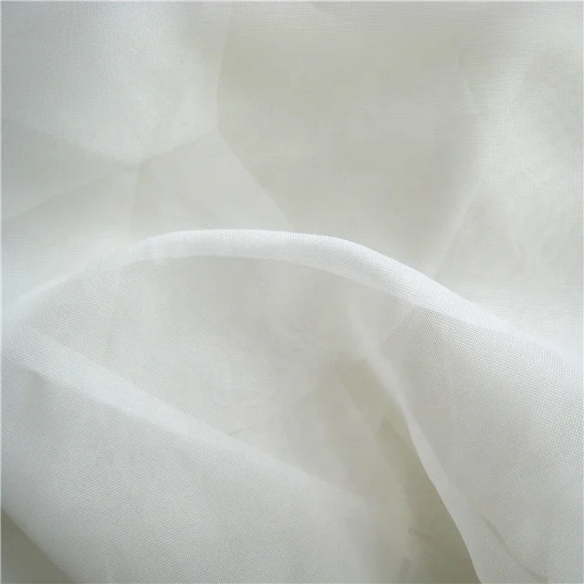 Hot selling 45gsm woven colorful light weight plain 100% polyester voile fabric for curtains