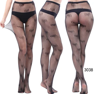 Sxx31 Tattoo Lace Hollow Totem Small Pantyhose Female Tornado Mesh Socks