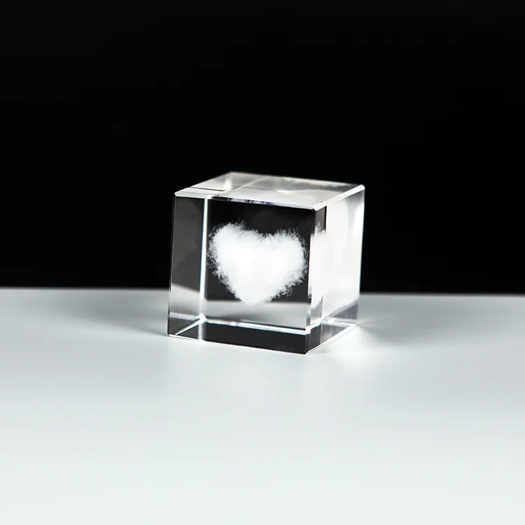 Hot Sale K9 Crystal Square 3d Crystal Cubes Custom Engraved Laser Engraved 3d Crystal Cube For Souvenirs