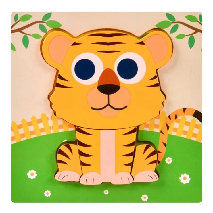 Promotion Montessori 3D Jigsaw Solid Wood Early Learning Toys for Preschool Kids Travel Game Gift for Boys Girls New Puzzle