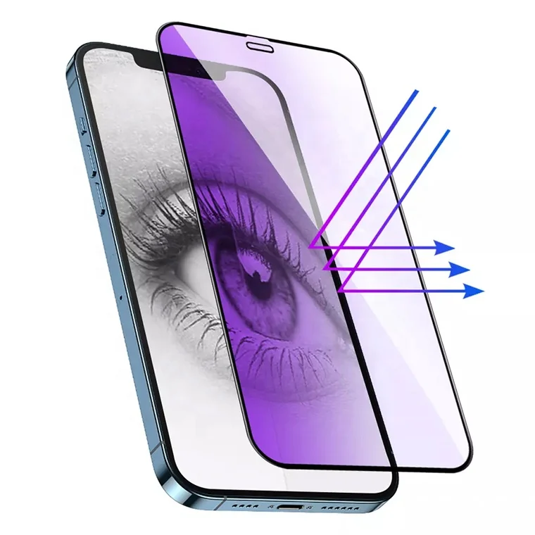 Anti Blue Ray Phone Screen Protectors For IPhone 13 pro max Tempered Glass Eye Care Glass Protective Film