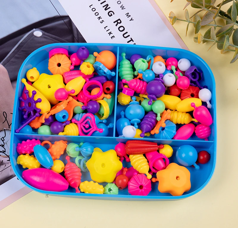 Wholesale Pop Beads DIY Jewelry Making Kit for Toddlers Pop Snap Beads Set Creativity DIY Bead for Kids Girls Toddlers