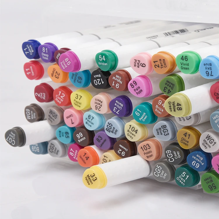 Dual Tips Permanent Artist Coloring Drawing Markers Pen for Kids Adult, Highlighter Pen Sketch Brush Markers with Case , Drawing