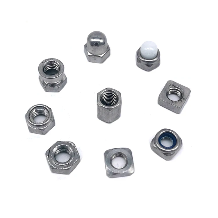 ASTM A563 / 194 DIN934 6923 ss304 316 нержавеющая сталь шестигранные фланцевые гайки крышка сварная квадратная резьба гайка