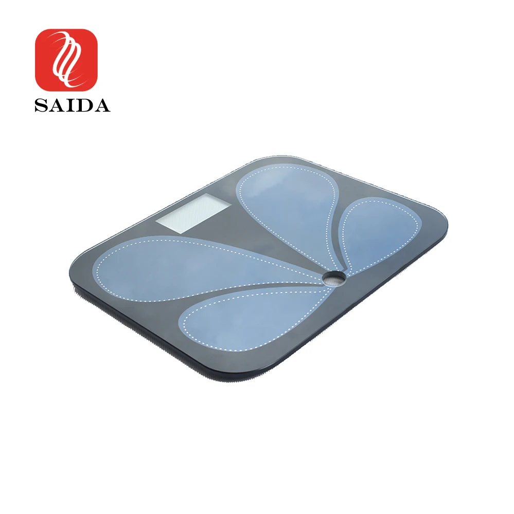 OEM ITO Glass Tempered glass 4mm  6mm Electronic Bathroom  Fat Body Scale Glass Panel with AR coating and silk screen printing