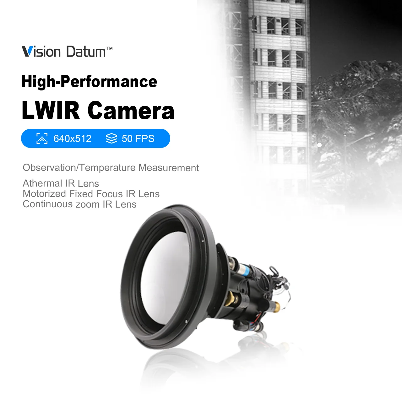 Micro Thermal Camera 640*512 Resolution 19mm CVBS 21*21 Long Detection Distance Mini Uncooled Infrared