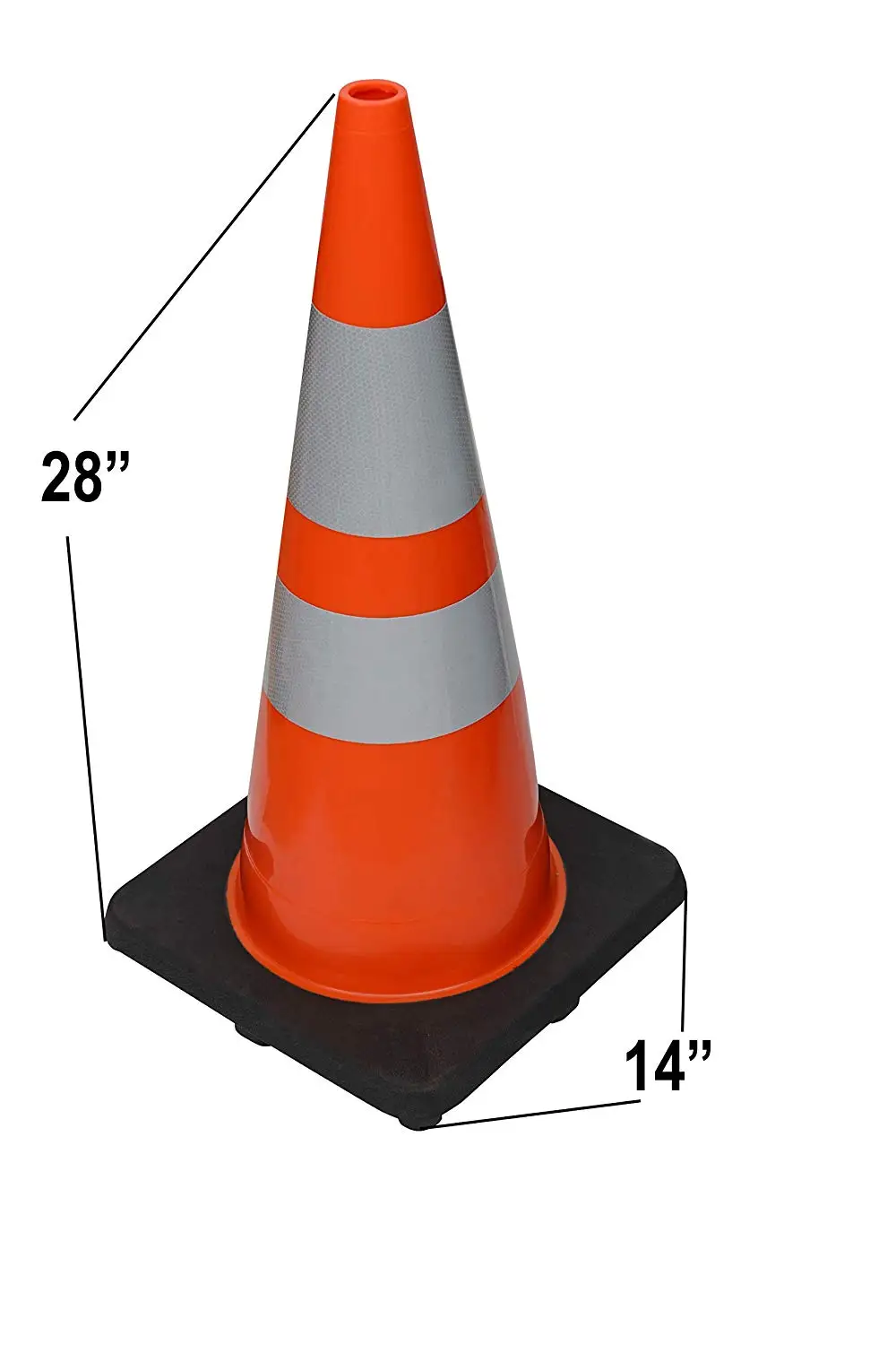 Plastic Warning PVC Safety 36 Inch 710 mm Reflective Road Traffic Cone