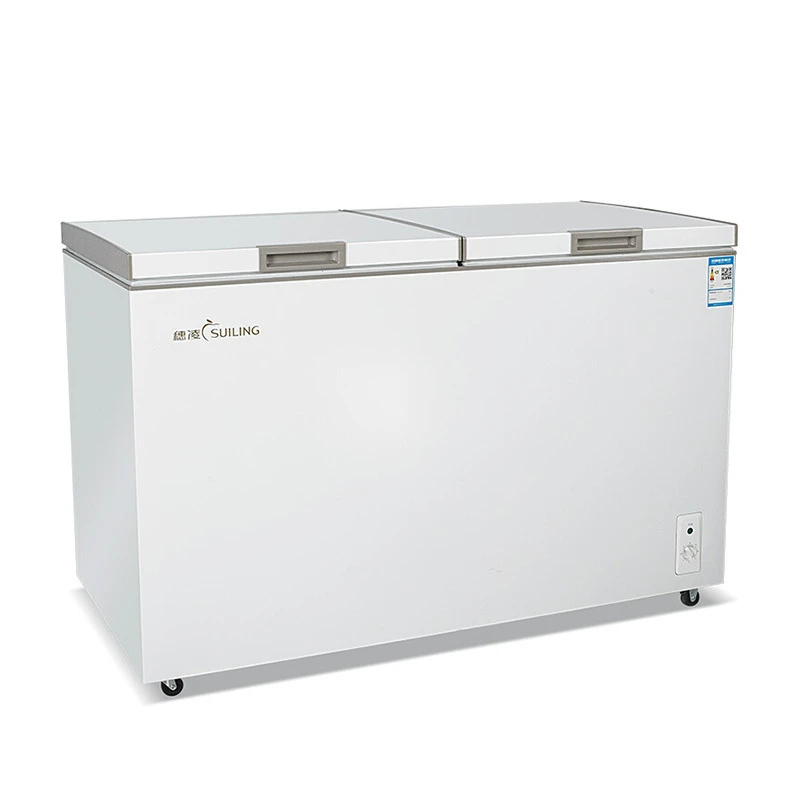 
Double temperature freezer household commercial horizontal refrigerator 