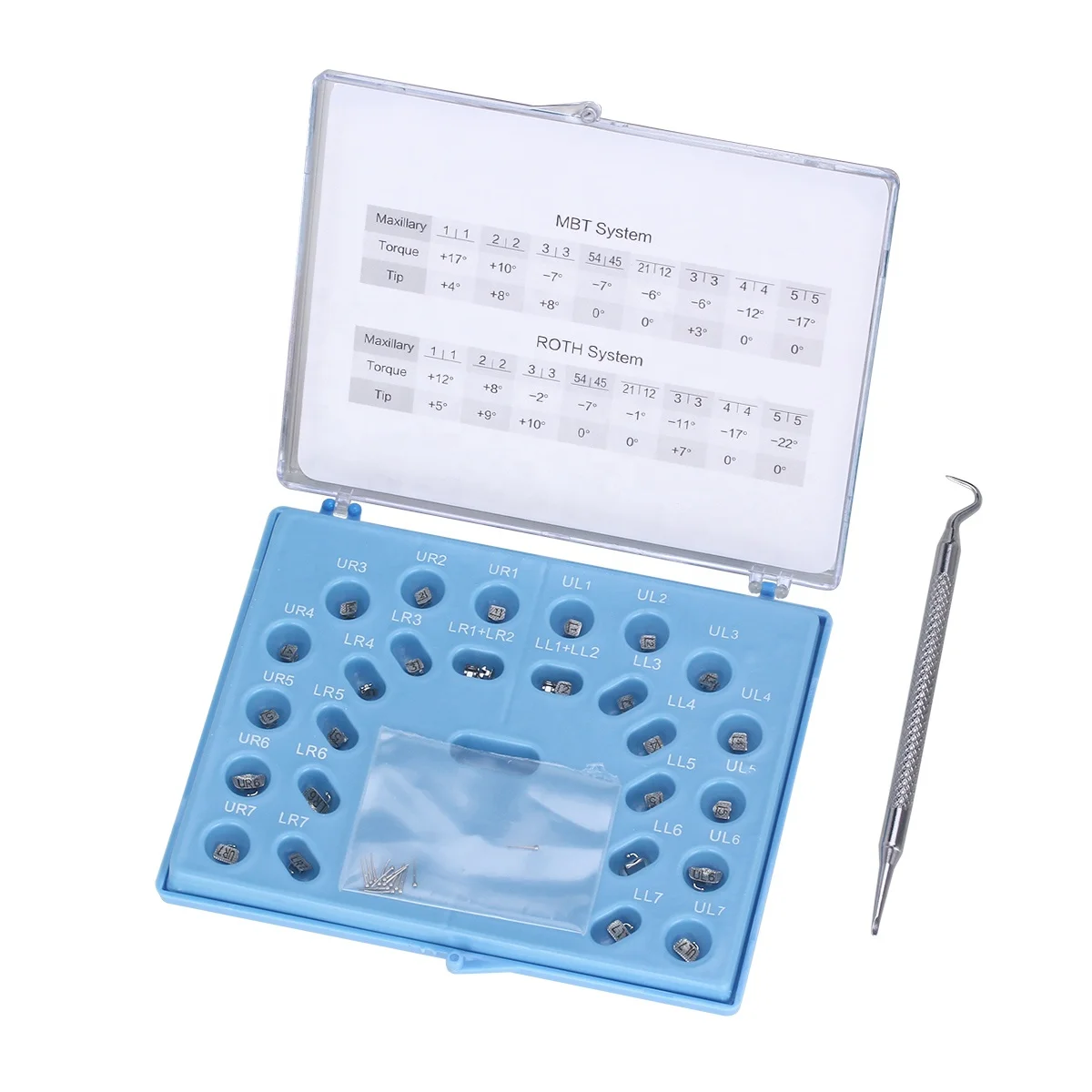 20PS Dental Material Orthodontic Bracket Braces with 8PS Dental Buccal Tubes