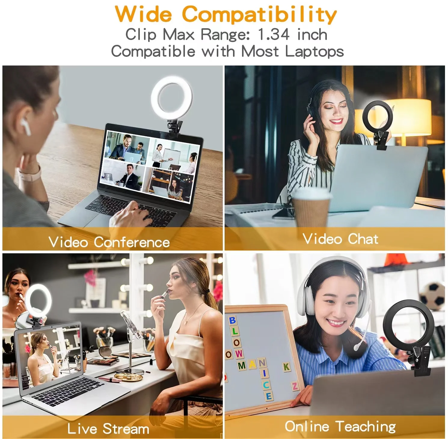 Wholesale 6 inch RGB Fill Ring Lamp With Clamp Mount Remote Control For Makeup Video Photography Led Selfie Ring Light