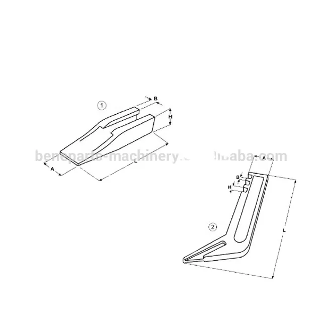 Excavator bucket 2D5572 ripper tooth