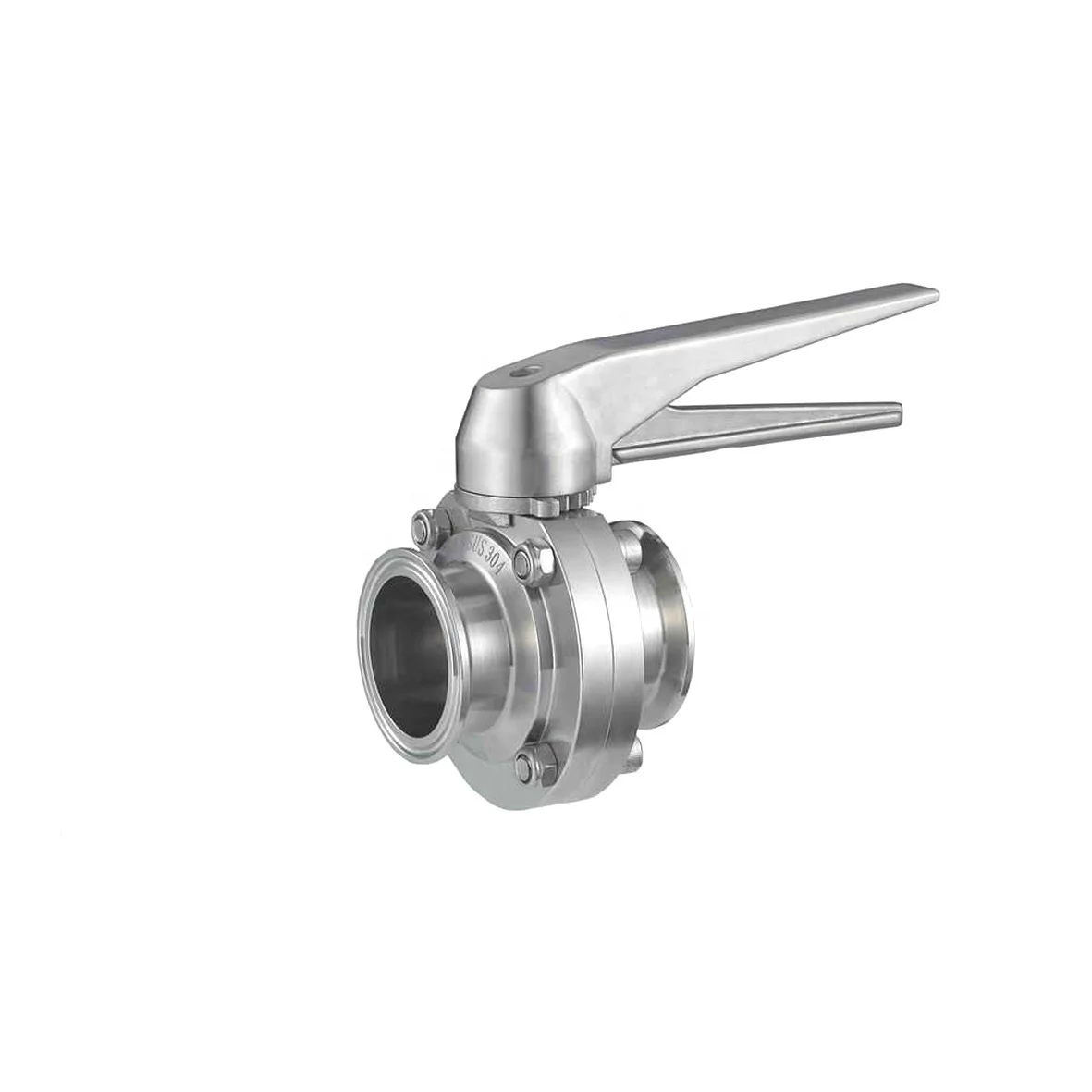 Butterfly Valve Squeeze Trigger Stainless Steel Light weight Dia.51 TC Port Butterfly Valve