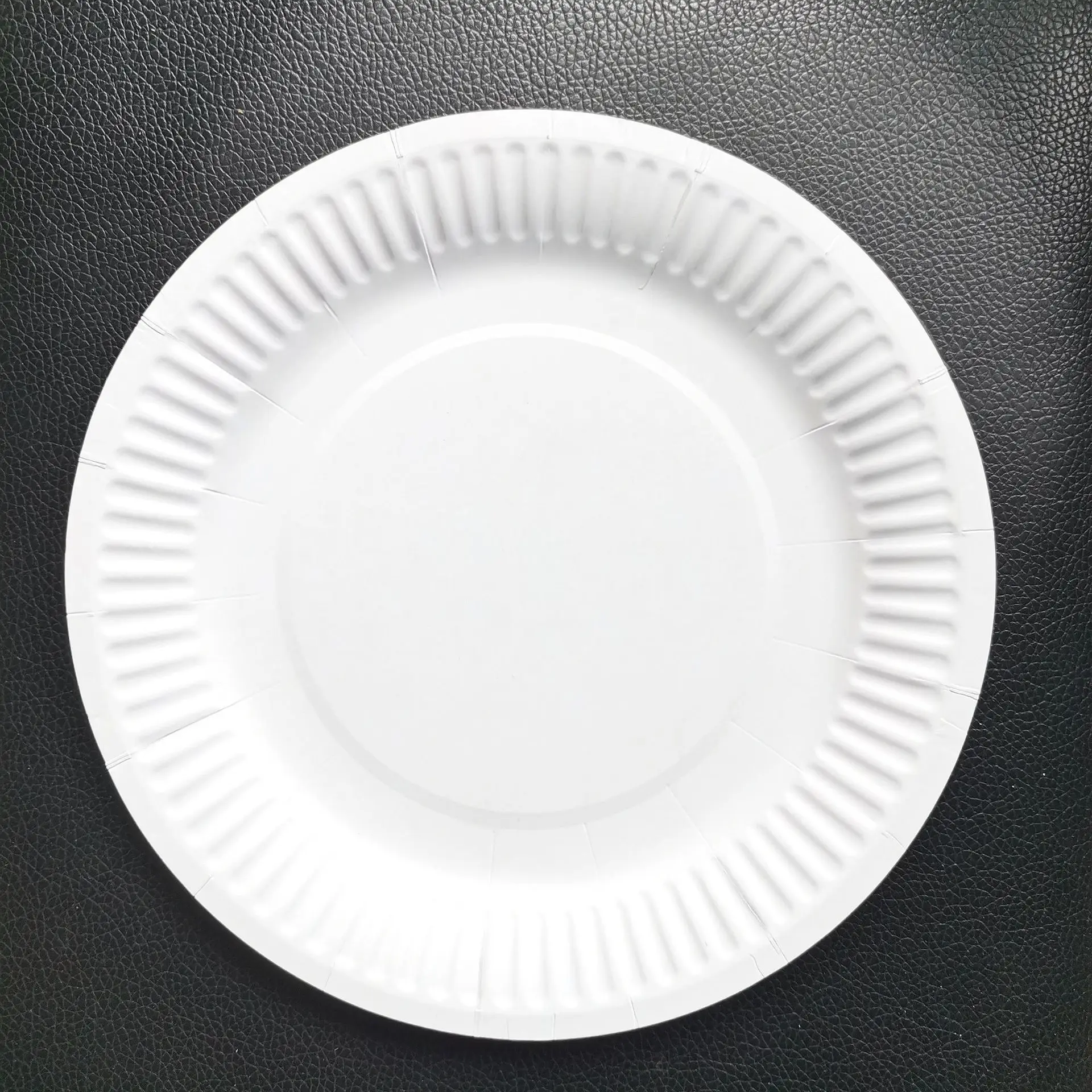 Round Plate 7 inch White natural eco friendly trays disposable paper plate tableware