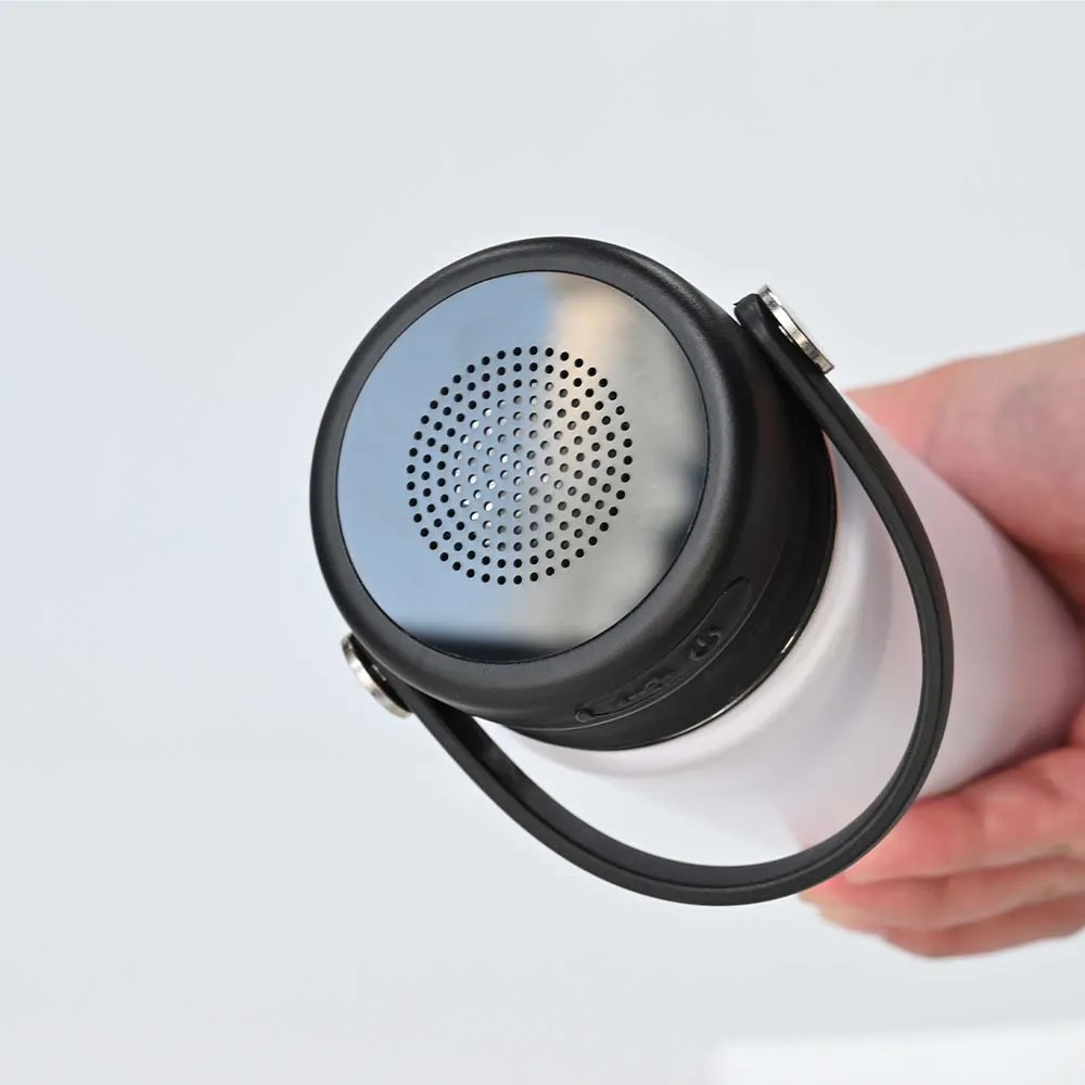 Wholesale 12oz 16oz 18oz 20oz 25oz 32oz double wall stainless steel thermal flask Smart Music Wireless Speaker Water Bottle