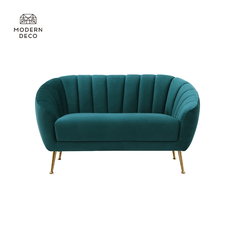 velvet modern curved sofa living room