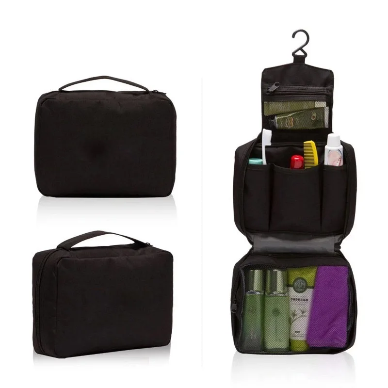 Hot sale Amazon new push button Inflatable airplane neck Pillow and Toiletry storage bag travel set kit