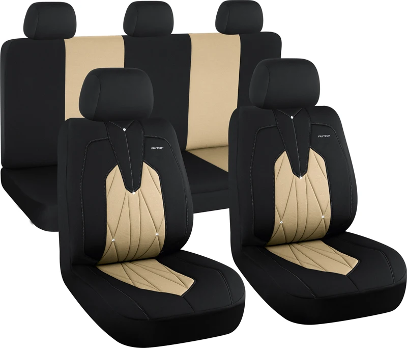 New Arrival Polyester Four Seasons Universal High Quality  Car Seat Cover With Logo Embroidery