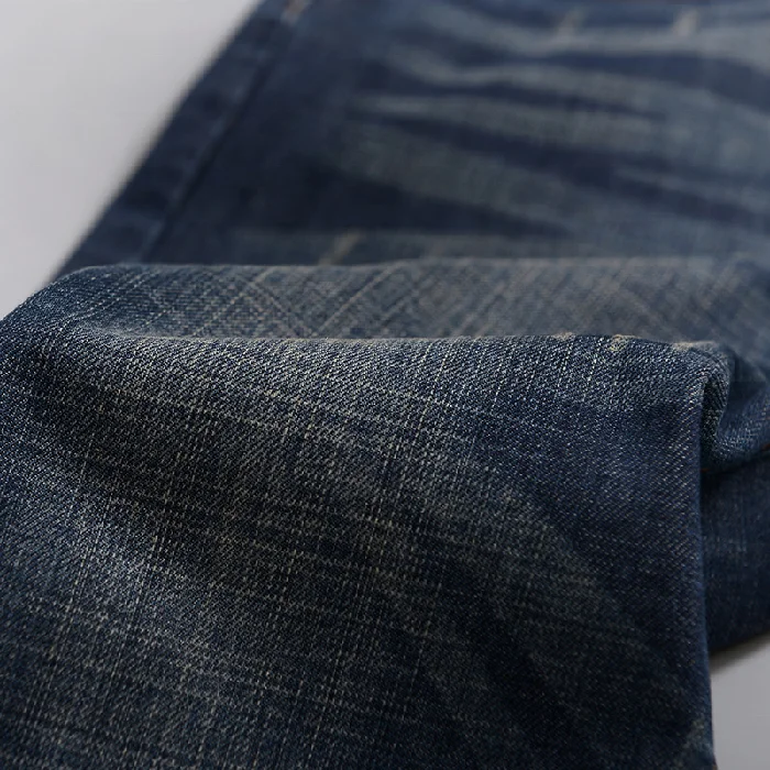 Новое поступление, мужские джинсы, качественные брендовые деловые повседневные мужские джинсовые брюки, прямые облегающие темно-синие мужские брюки Yong Man