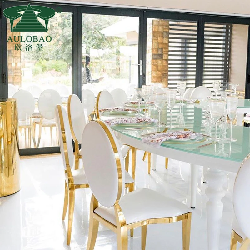 Reasonable price metal legs stainless steel frame half round dining table