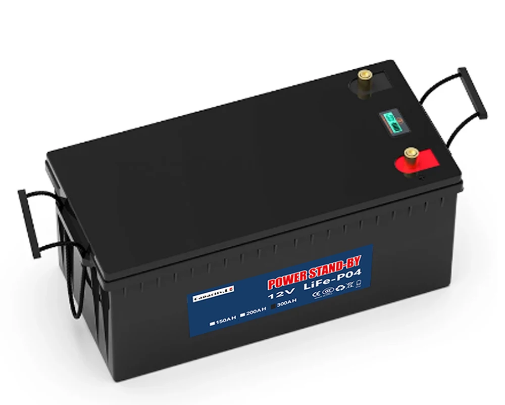 12 В 200 ач Lifepo4 цилиндрический аккумулятор, перезаряжаемый литиевый аккумулятор, терминал RV, используется для двигателя и инвертора, водонепроницаемый